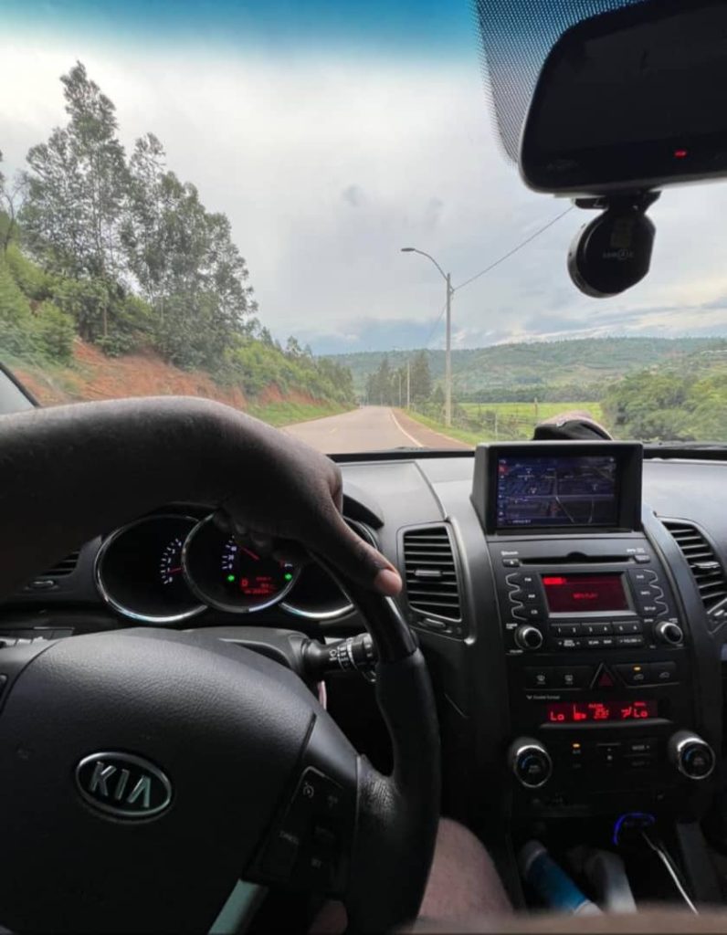 Self-drive 4x4 rental car parked in Kigali Rwanda